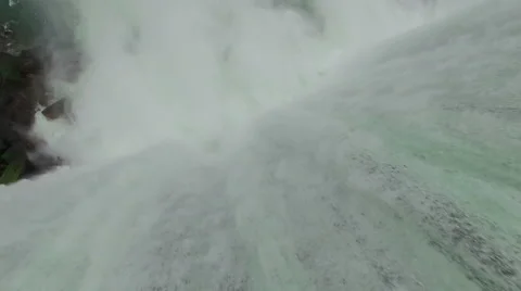 Close up of drone flying over Niagara Falls  Stock Footage 57396447