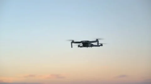 Close-up drone flying on sight Video stock 167799399