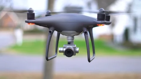 Close up of Drone Hovering Stock Footage 125328642