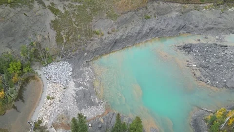 Close-up drone shot lake Stock Footage 315979334