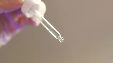 Close Up of Droplet in Laboratorium Stock Footage 148659799