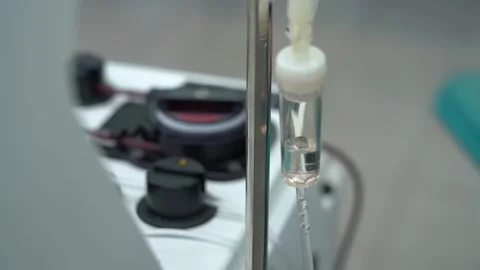 Close-up of a dropper in a hospital Stock Footage 236910280