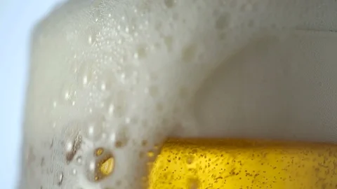 Close up drops of a Ice Cold Pint of Beer Stock Footage 106191610