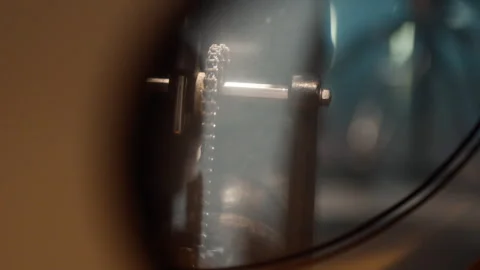 Close Up Of The Drum Mechanism Beats The Rhythm. Stock Footage 263890760