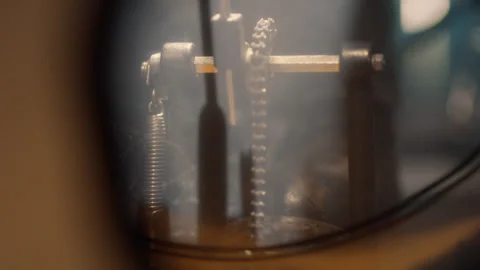 Close Up Of The Drum Mechanism Beats The Rhythm. Stock Footage 263897666