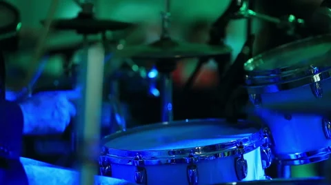 Close-up of drummer Stock Footage 46709136