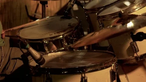 Close-up of Drums and Drum Sticks Stock Footage 82844528