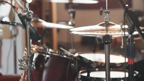 Close Up Drums Played Tilt Down Stock Footage 89540698
