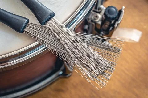 Close-up, drumsticks on a blurred background. Stock Photos