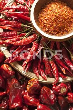 Close-up of dry Chili Pepper Stock Photos