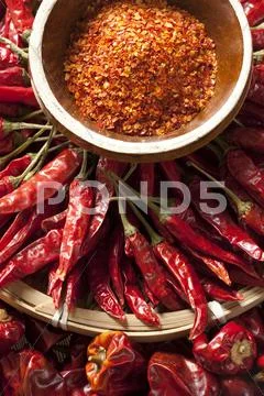 Close-up of dry Chili Pepper Stock Photos