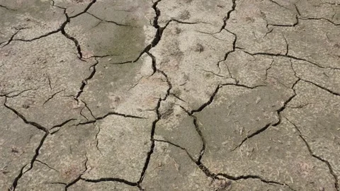 Close Up of Dry Cracked Earth Stock-Footage 334002028