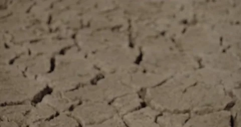 Close up dry cracking soil after drought. arid cracked ground on the earth Stock Footage 219860818