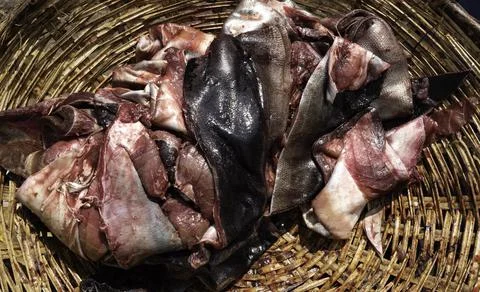 Close up of dry fish Stock Photos