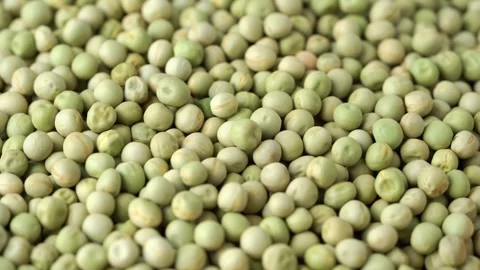 Close up dry green pea matar food background texture rotate footage Stock Footage 264263423
