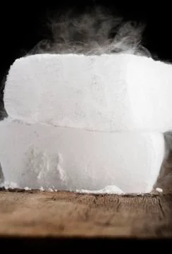 Close up of dry ice Stock Photos