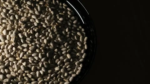 Close Up of Dry White Beans Stock Footage 329967627