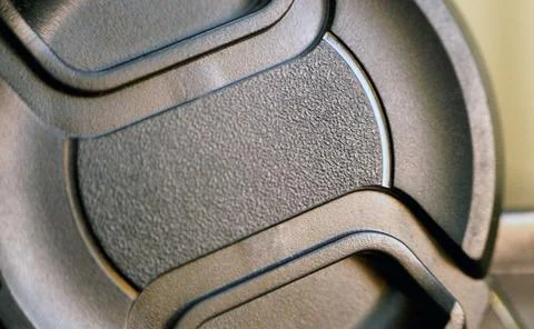 Close-up of DSLR camera lens cap Stock Photos