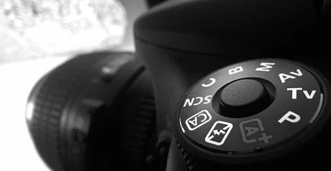 Close up of DSLR camera Stock Photos