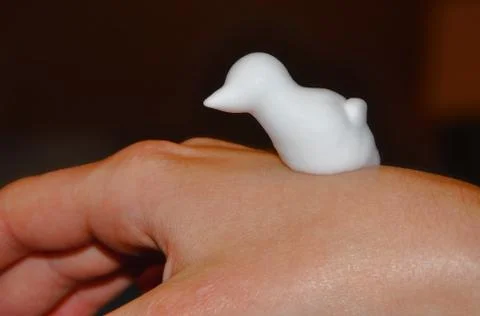 Close up of duck from foam Stock Photos