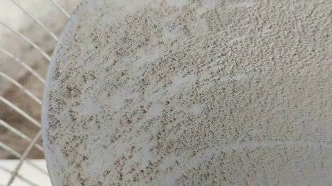 Close up of dust dirt stuck to the electric fan blades. Видео 306507232