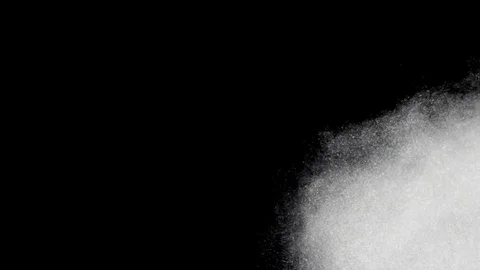 Close up of dust particles moving slowly on the right side on black background Stock-Footage 74389146