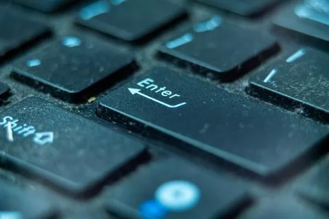 Close-up of a dusty computer keyboard Stock Photos