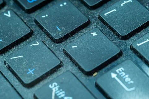 Close-up of a dusty computer keyboard Stock Photos