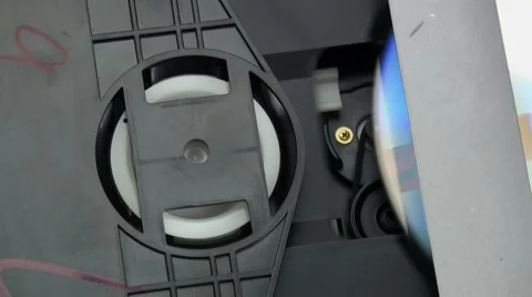 Close up of DVD loading mechanism Stock Footage 40381459