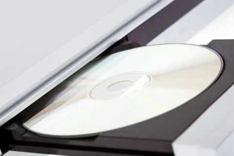 Close up of a dvd player ejecting disc Stock Photos