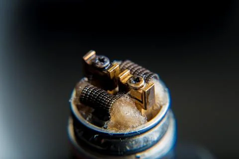 Close up on e-cigarette coils Foto stock