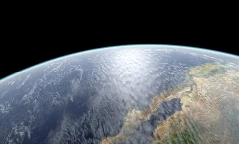 Close-up Earth rendering Illustrazione stock