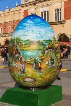Close-up "Easter egg from the heart" symbol of friendship, love and joy, east Stock Photos