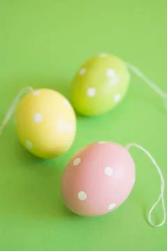 Close-Up of Easter Eggs Stock Photos