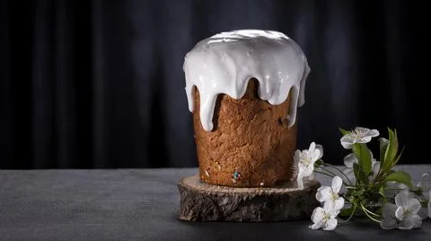 Close-up of Easter on a wooden stand. Stock Photos