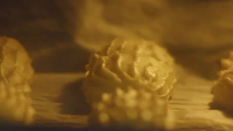 Close-up, Eclairs Baked in The Oven Confectionery Restaurant Stock Footage 139936155