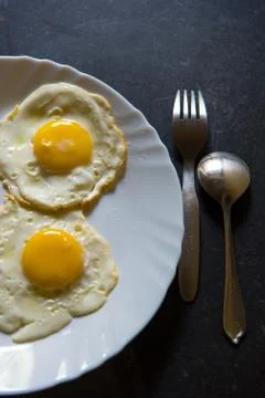 Close up of egg poach Stock Photos