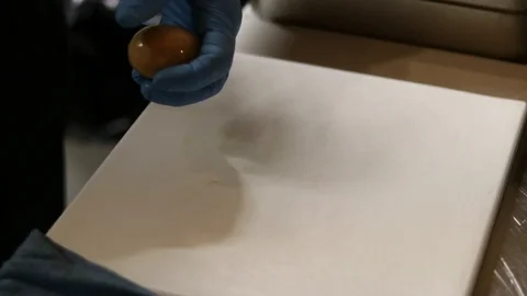 Close up of an egg, ramen bar, Florence, Italy, HD Stock Footage 93100713