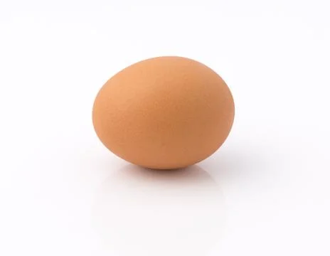 Close up of an egg on white background Stock Photos