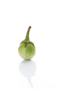 Close up Eggplant on white Stock Photos