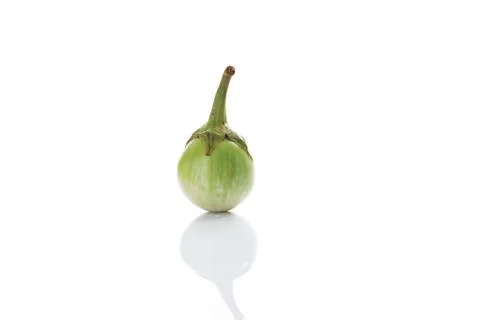 Close up Eggplant on white Stock Photos