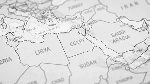 Close Up Of Egypt Borders. World Map Animation. Vidéo 331810896