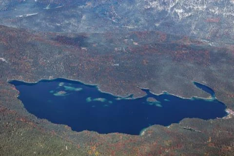 Close up of the Eibsee Stock Photos