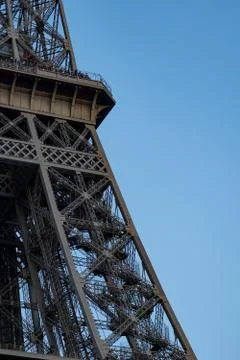 Close-up of The Eiffel Tower after sunset. Paris, 31 may 2019 in France. Foto stock