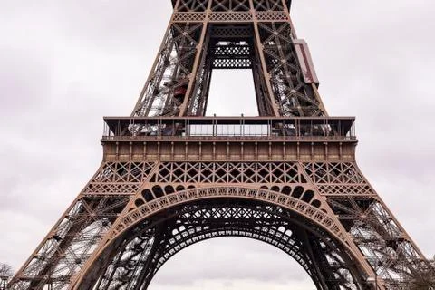 Close Up Eiffel Tower In Paris Fotos Stock