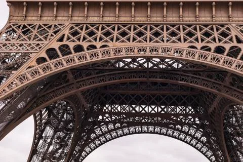 Close Up Eiffel Tower In Paris Stock Photos