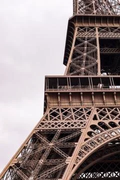 Close Up Eiffel Tower In Paris Stock Photos