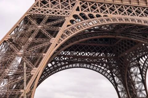 Close Up Eiffel Tower In Paris Stock Photos