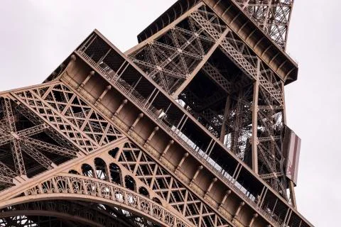 Close Up Eiffel Tower In Paris Stock Photos