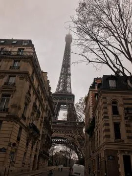 Close to the Eiffel tower, symbol of Paris. Stock Photos